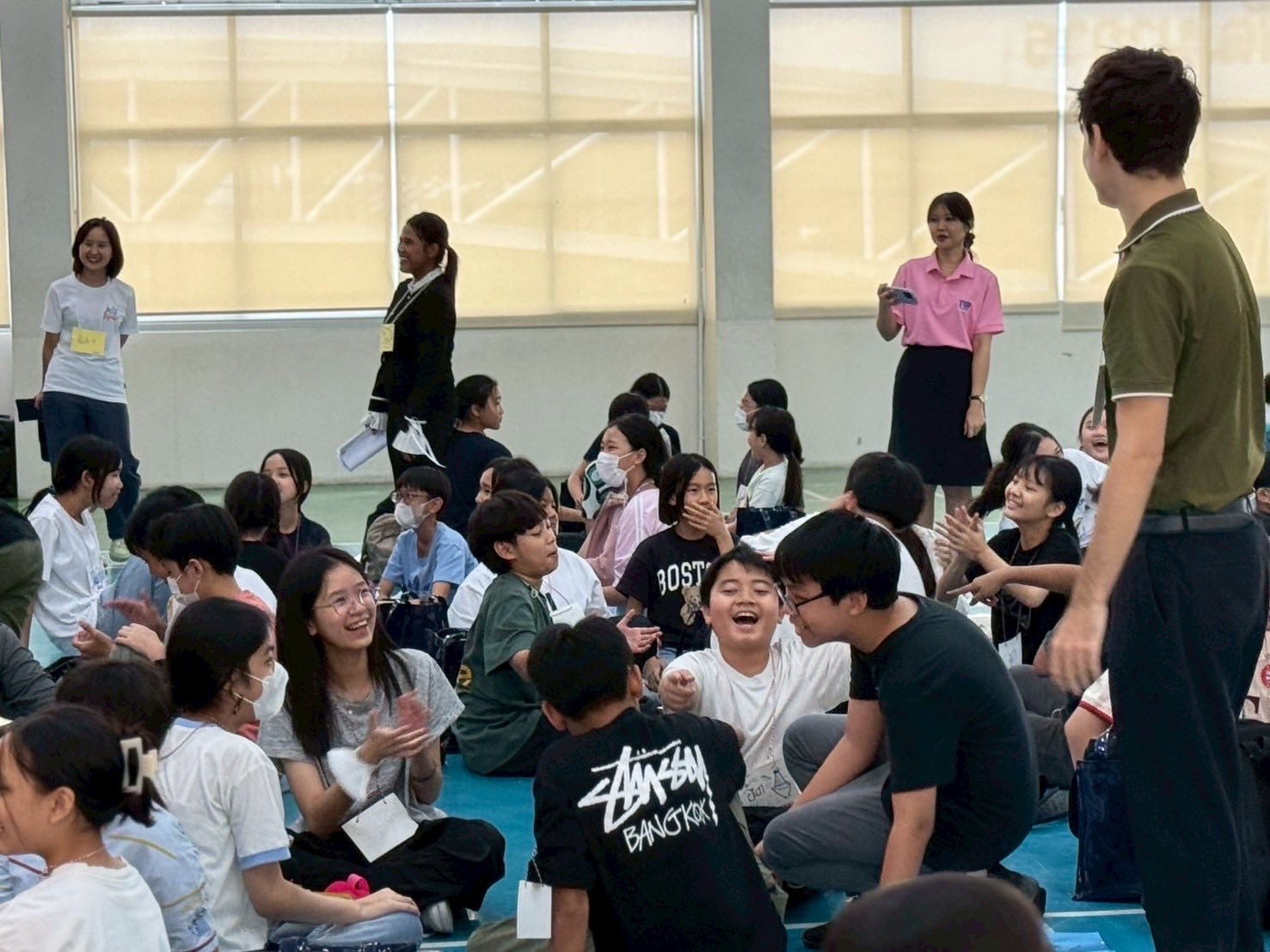 Grade 7 students participating in Life Skills Camp activities