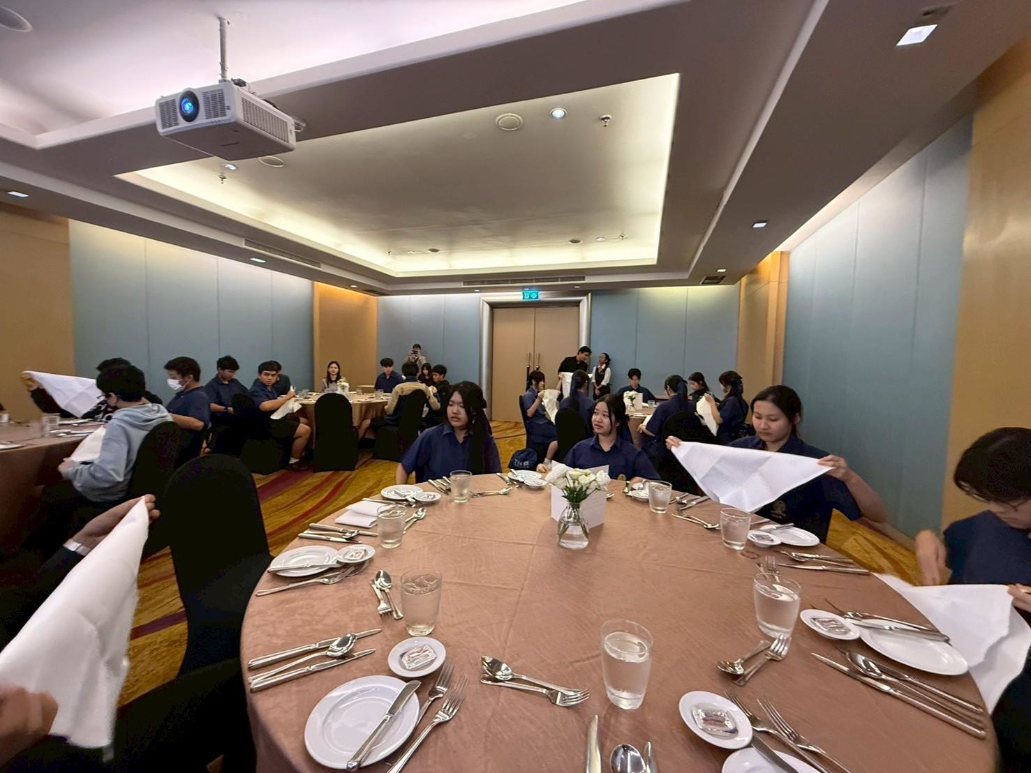 Students Learning Table Setting