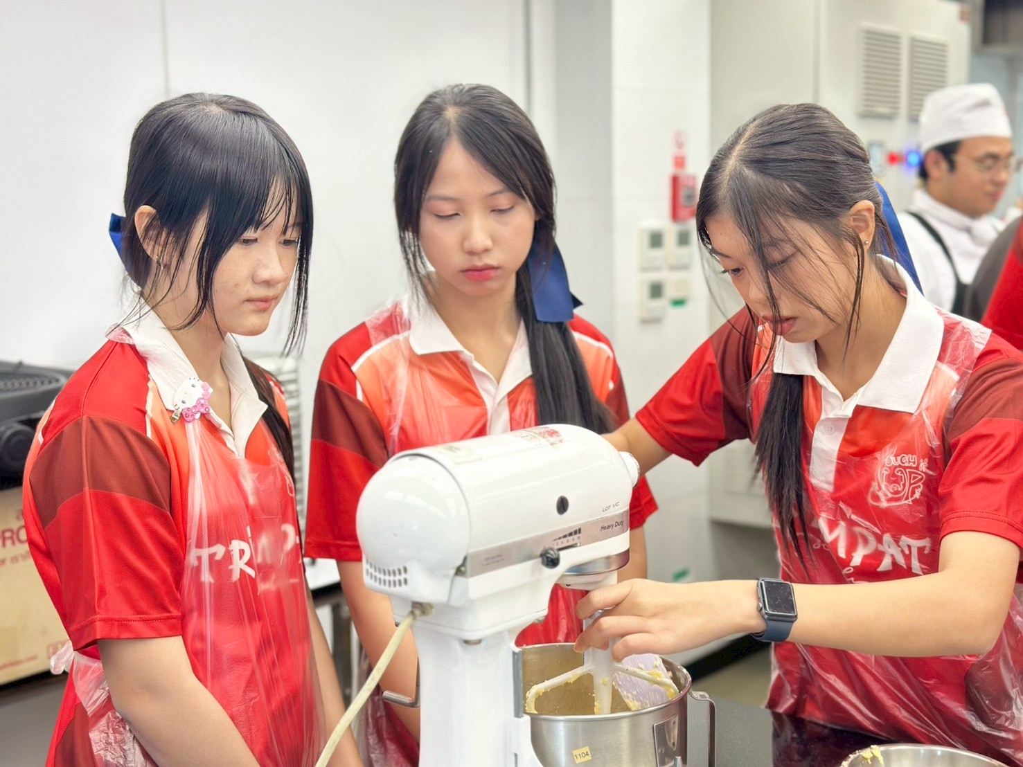 Students in the professional kitchen