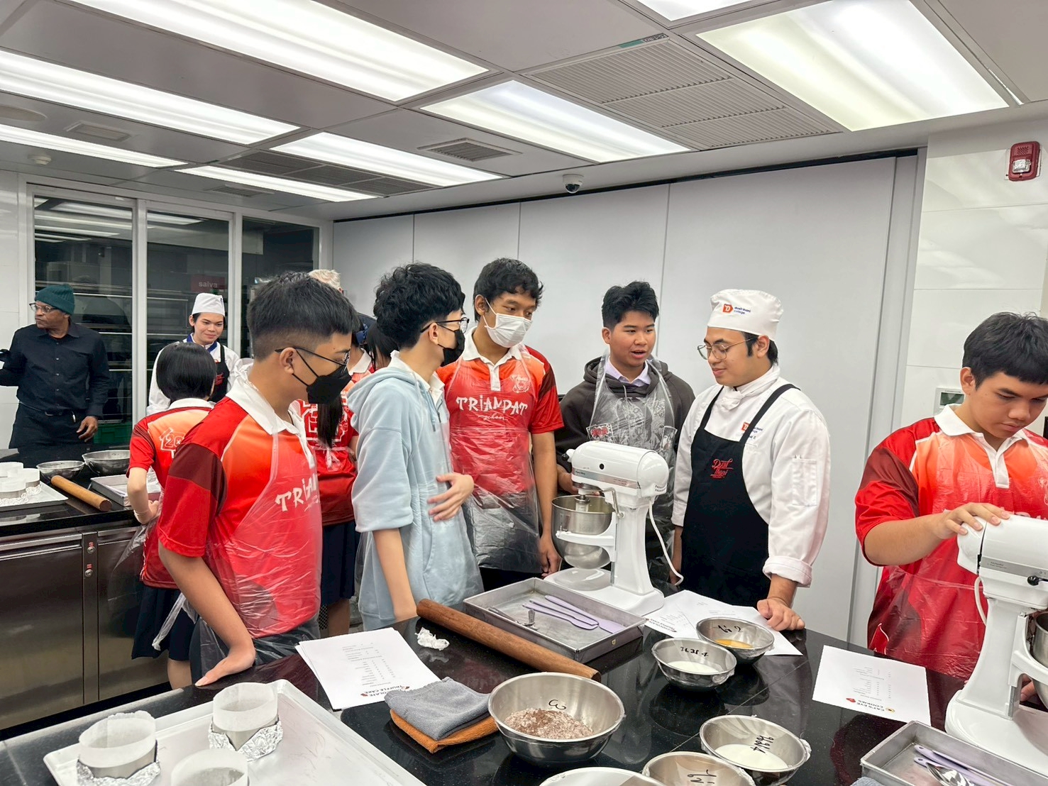 Professional kitchen training session